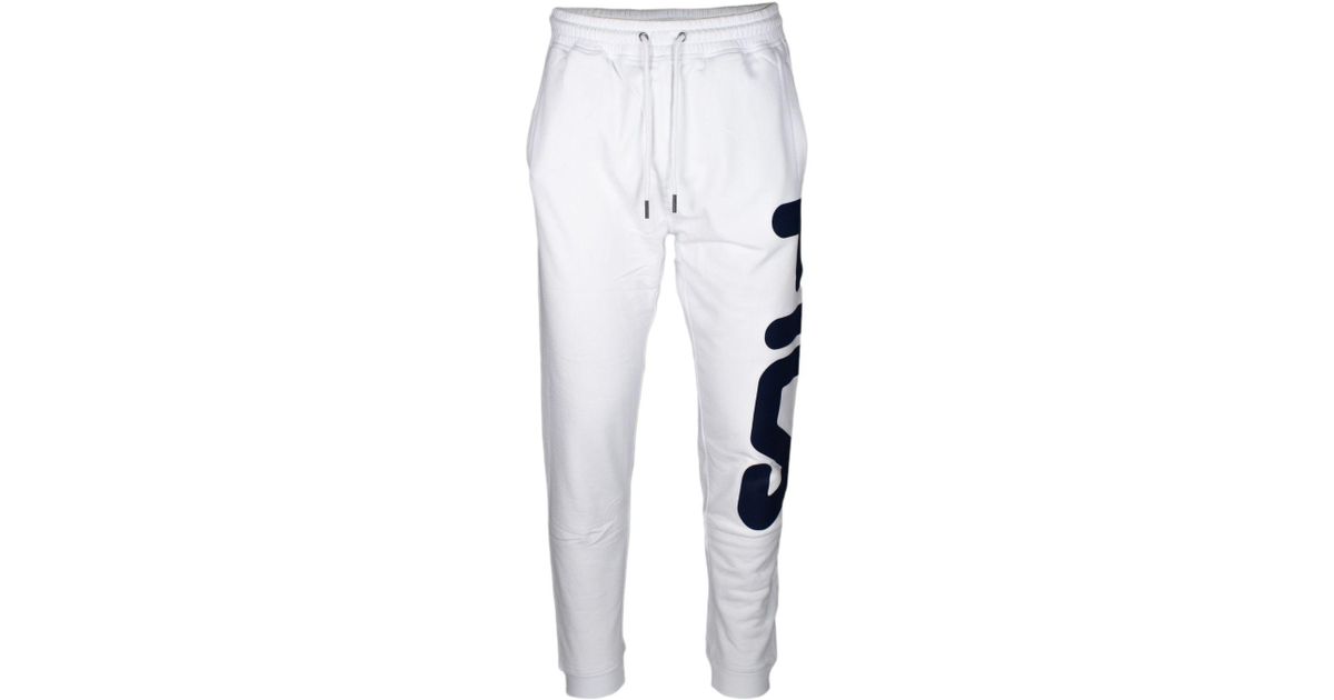 white cotton joggers