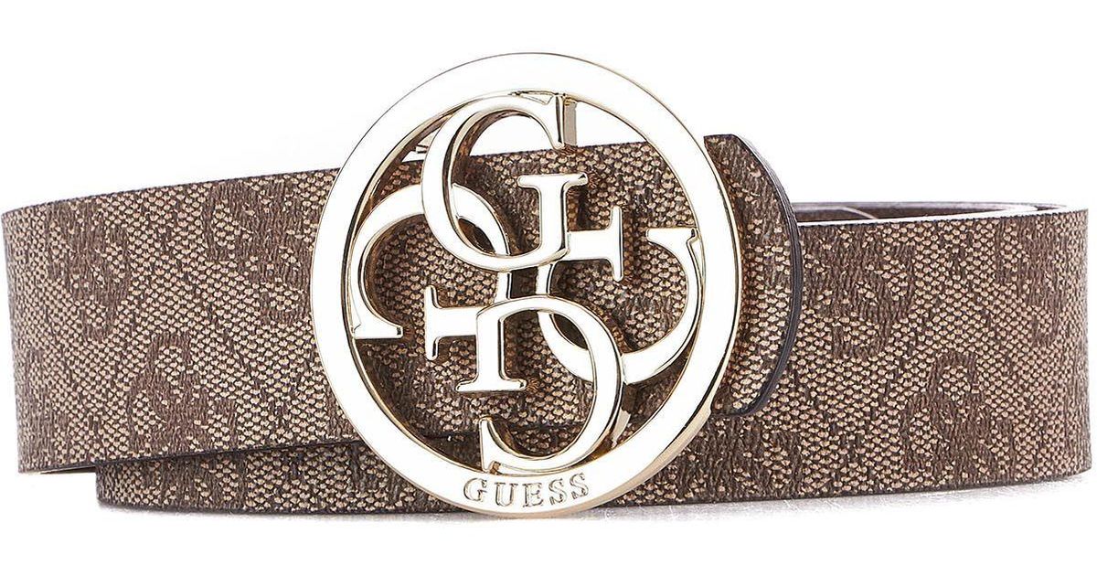 Guess Brown Faux Leather Belt Lyst