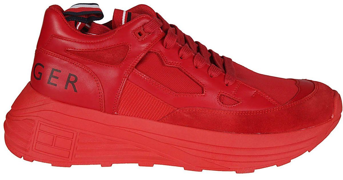 red leather sneakers mens