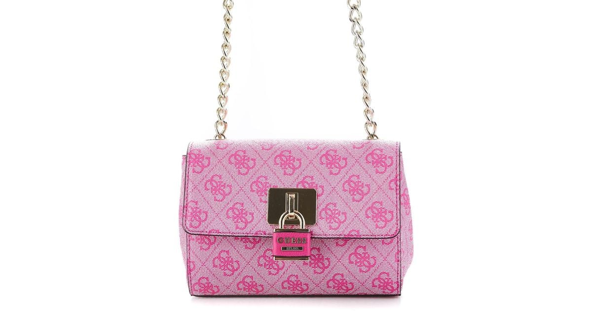 Guess Pink Leather Shoulder Bag | Lyst Canada