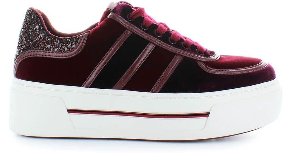 michael kors burgundy sneakers
