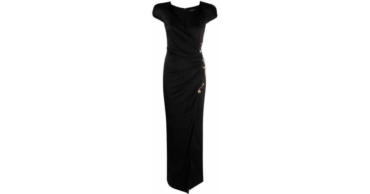 Versace Synthetic Dress in Black - Lyst