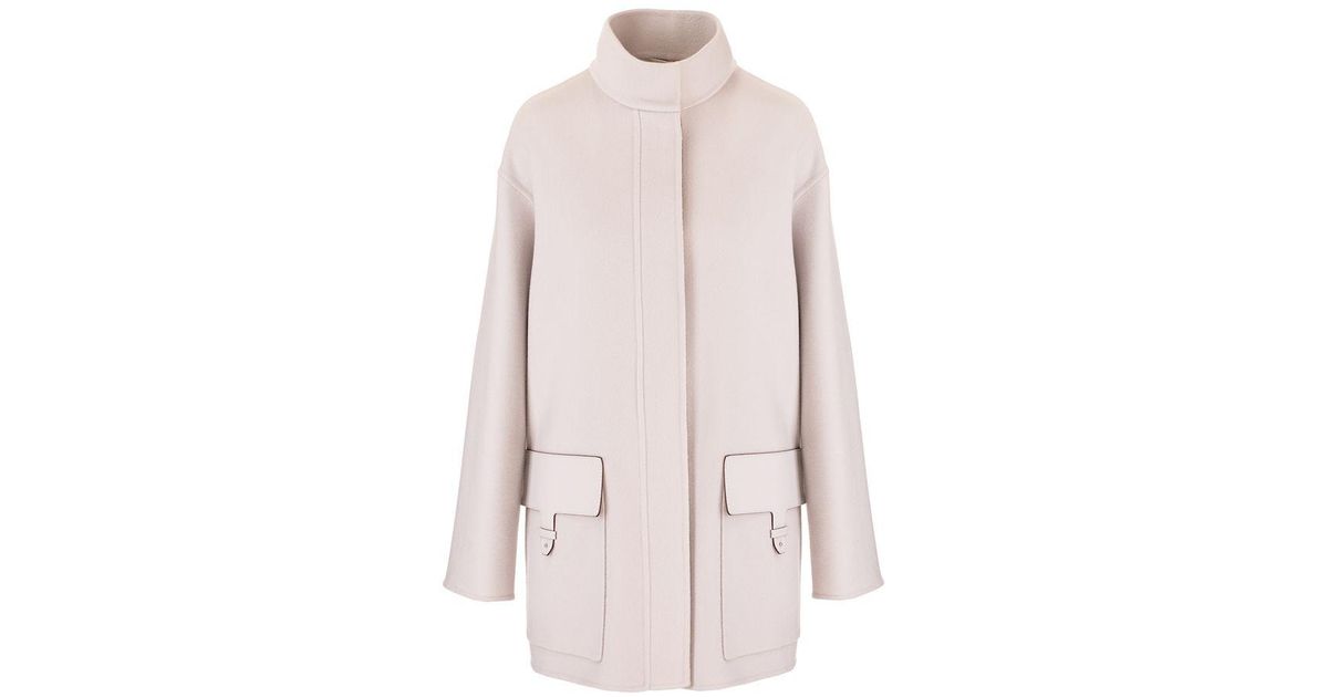 Loro Piana Cashmere Coat in Pink - Lyst