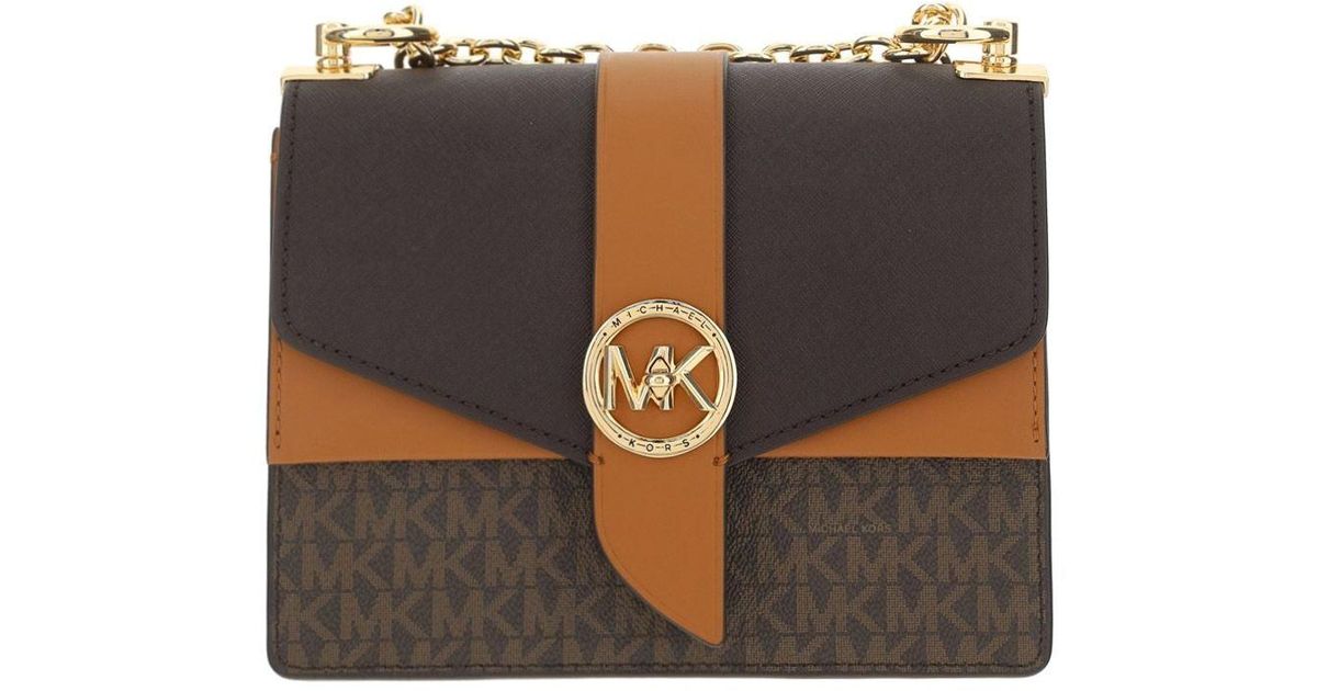 michael kors brown and gold wallet