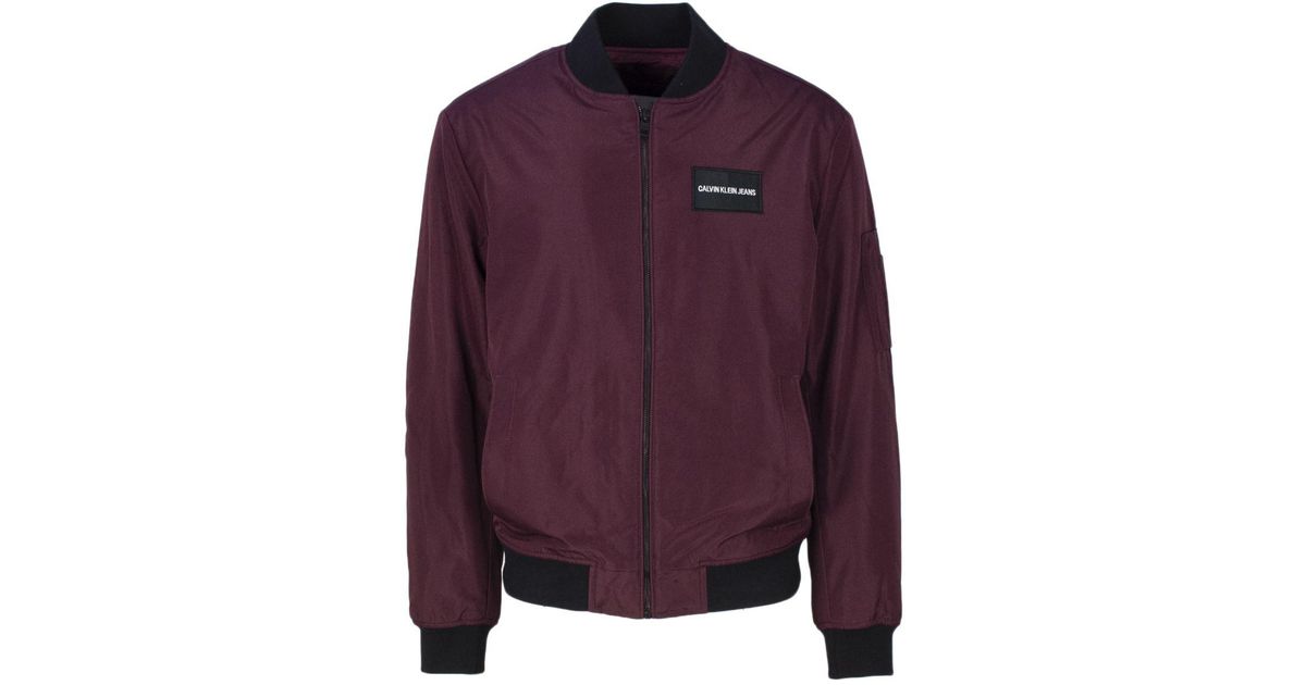 calvin klein burgundy jacket