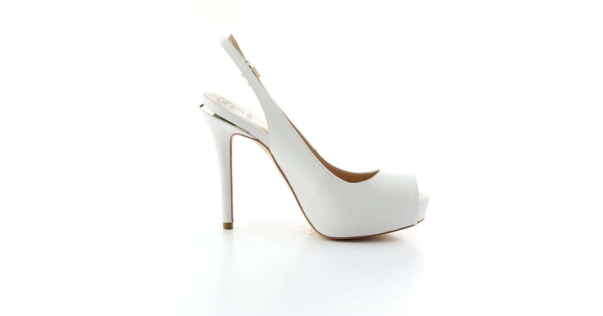 guess white pumps