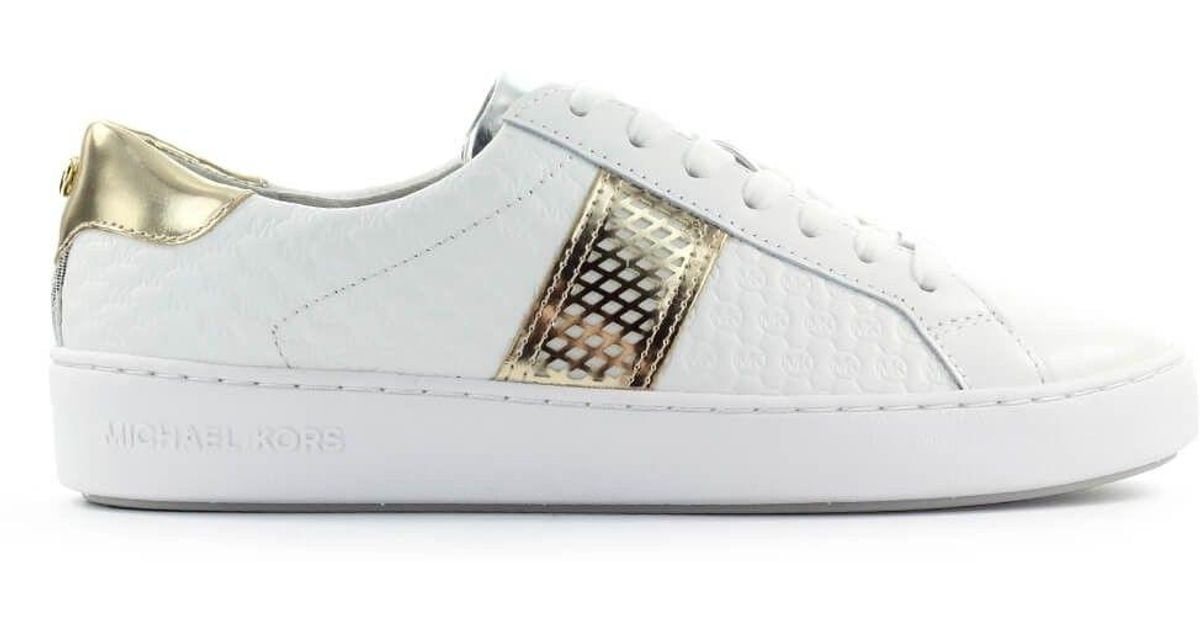Michael Kors Leather Sneakers in White - Lyst