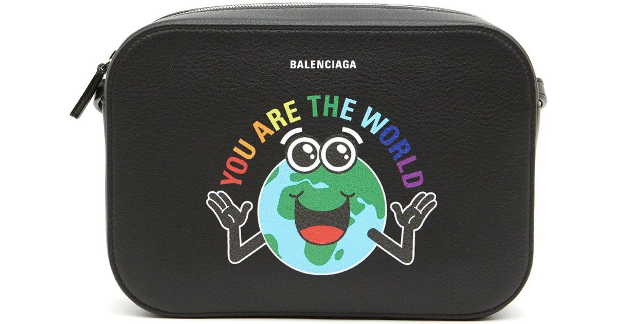 Balenciaga You Are The World Everyday Xs Crossbody Bag in Black | Lyst  Australia
