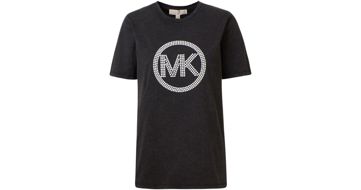 Michael Kors Cotton T-shirt in Black - Lyst