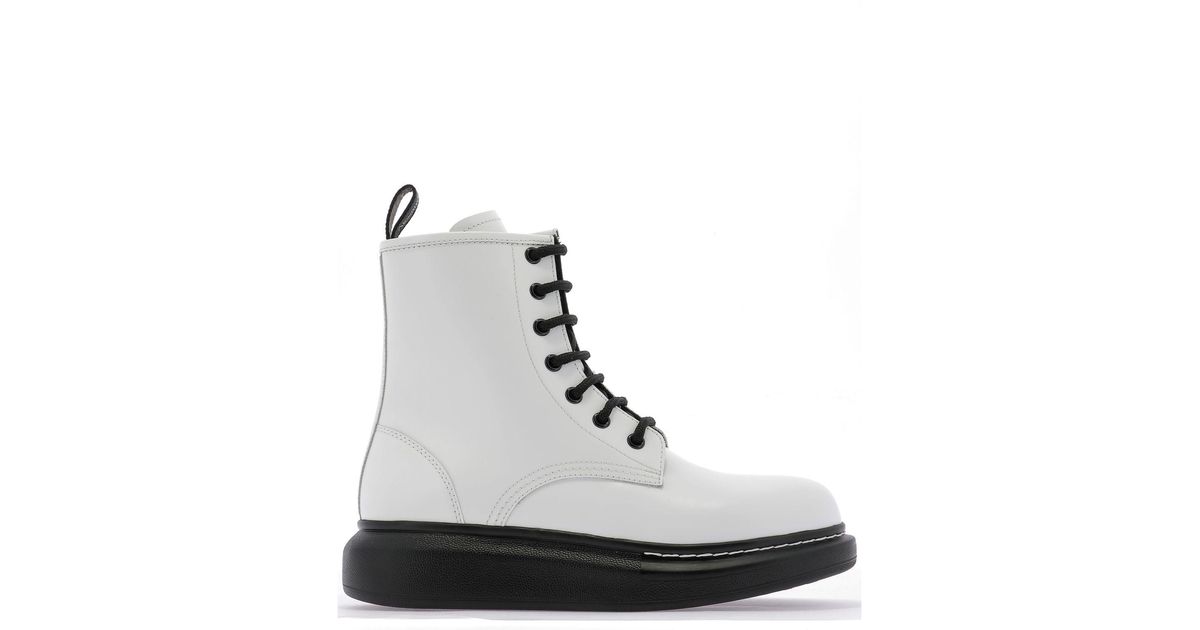 alexander mcqueen white boots