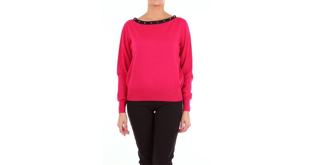 Boutique Moschino Wool Sweater in Fuchsia (Pink) - Lyst