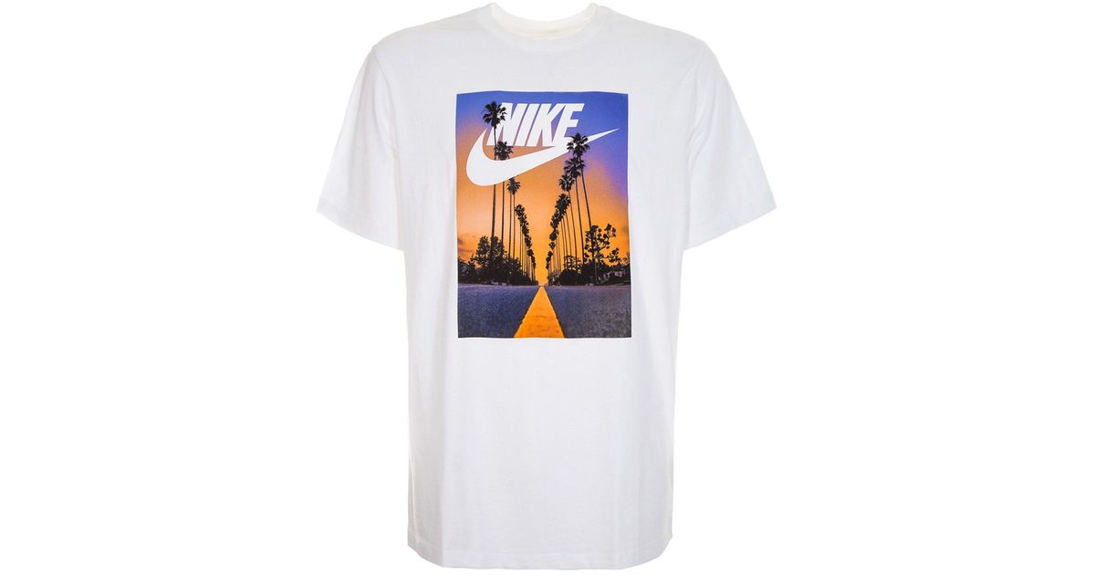 Nike Cotton Graphic Palm Tree Logo T 