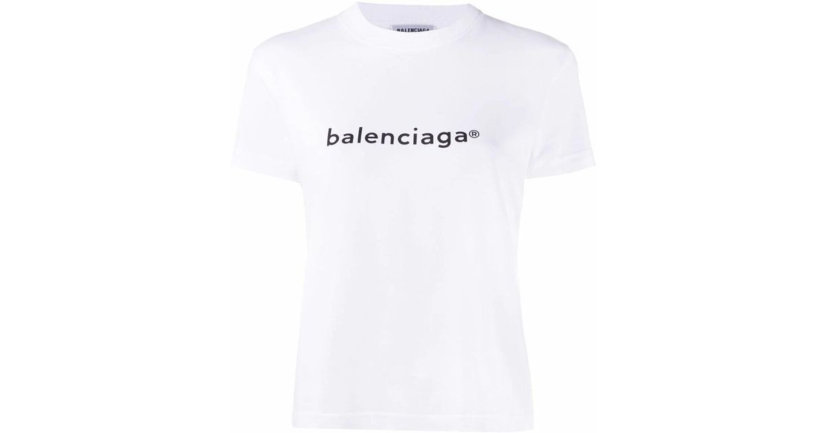 Balenciaga Cotton T-shirt in White - Lyst