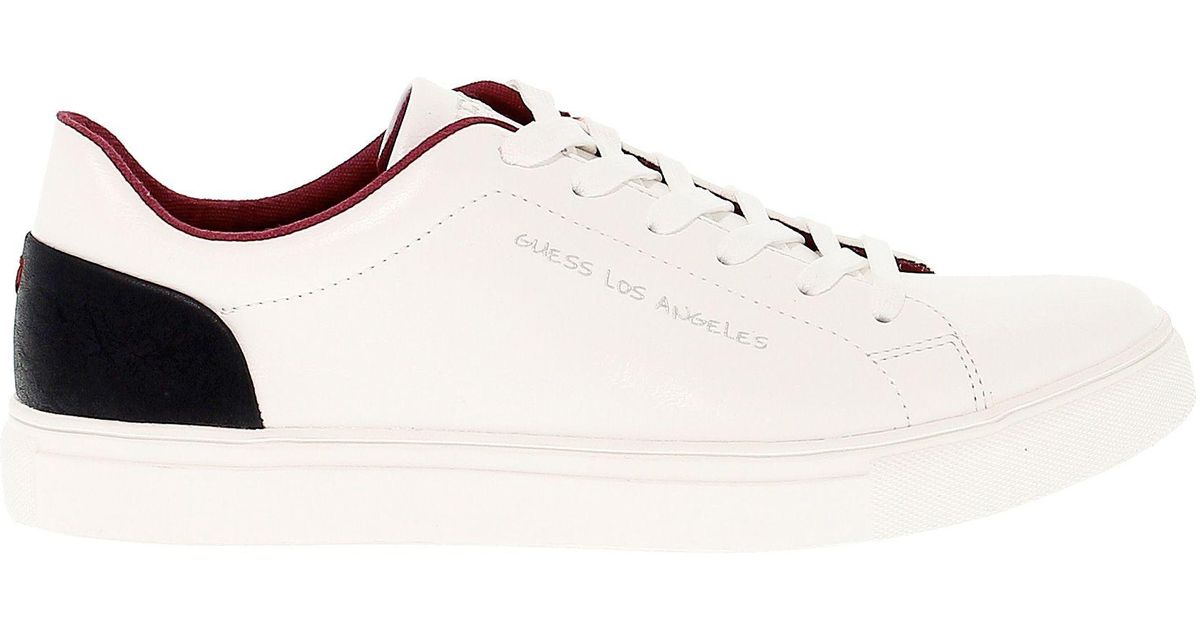 guess white leather sneakers