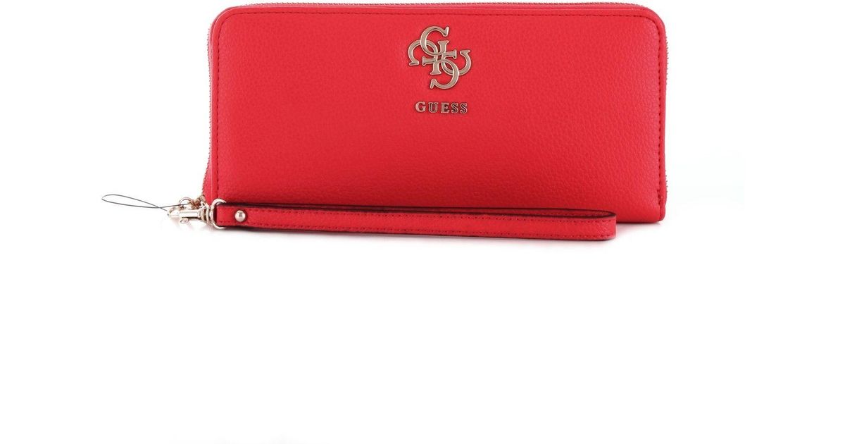 Guess Red Leather Wallet Lyst