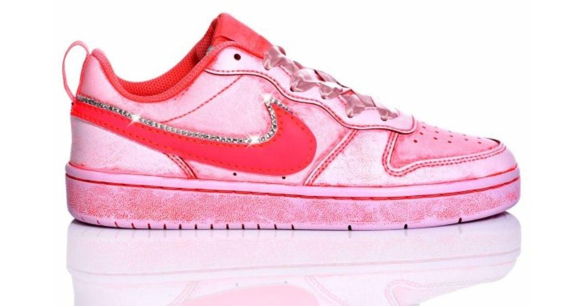 Nike Leather Sneakers in Pink | Lyst