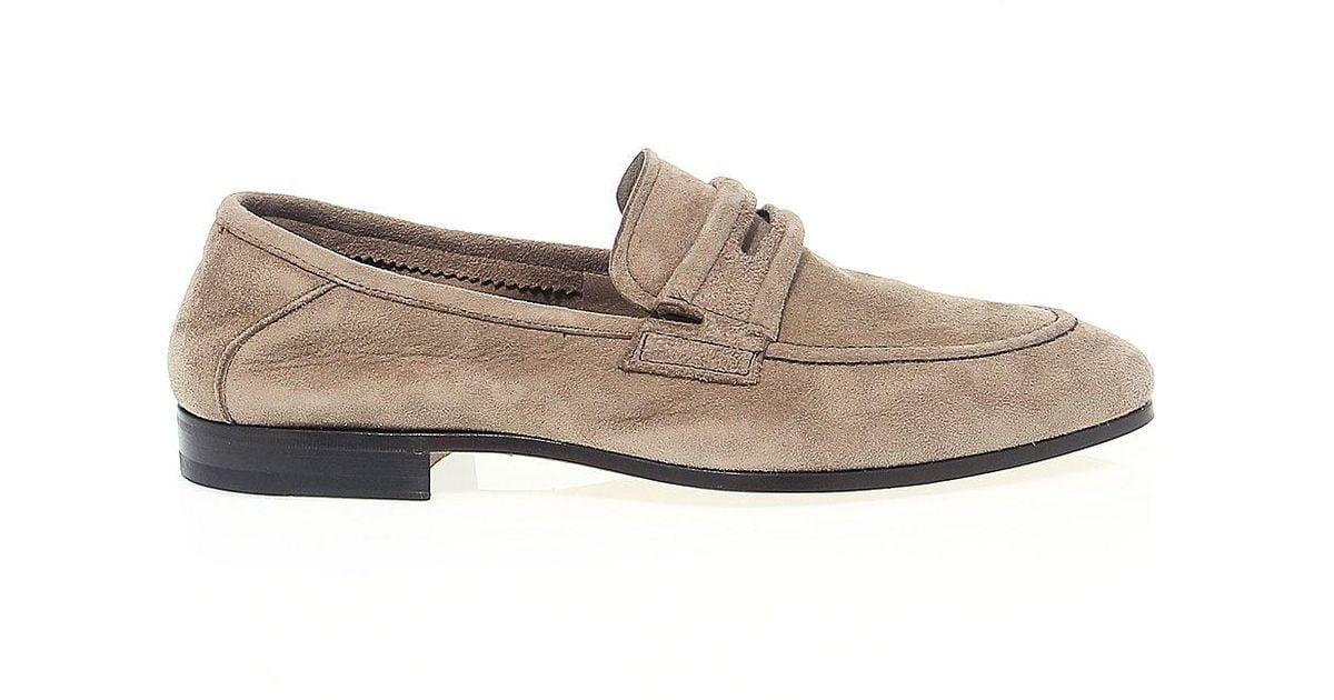 beige backless loafers