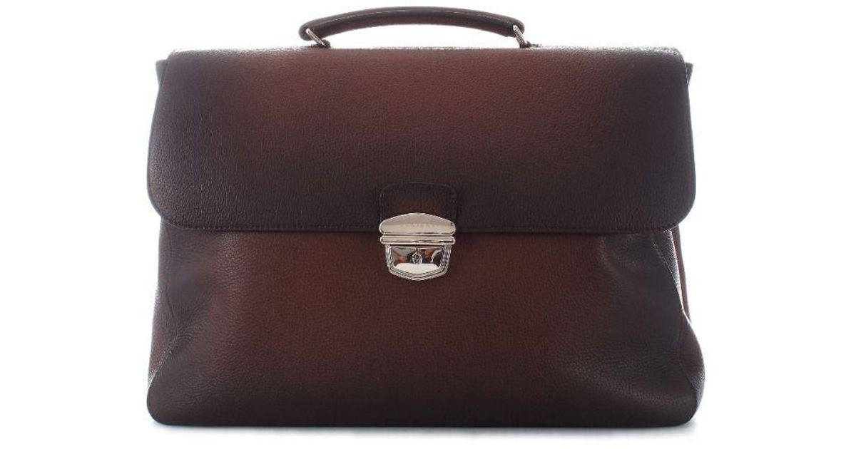 Orciani Men's Pb0015brown Brown Leather Briefcase for Men - Save 29% - Lyst