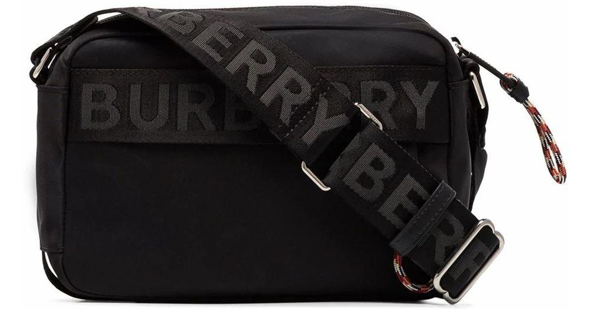 Burberry Logo Crossbody Bag in Black for Men Lyst