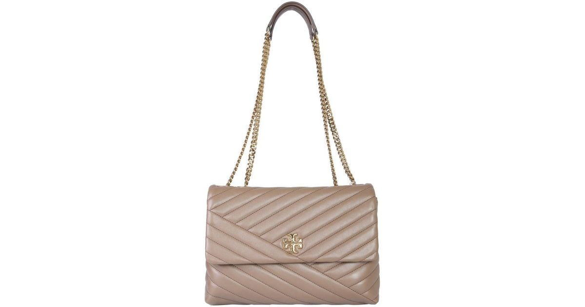 Tory Burch Beige Leather Shoulder Bag in Natural Lyst