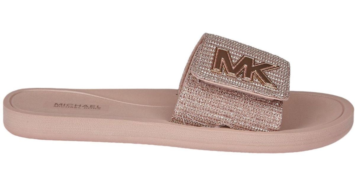 pink mk sandals