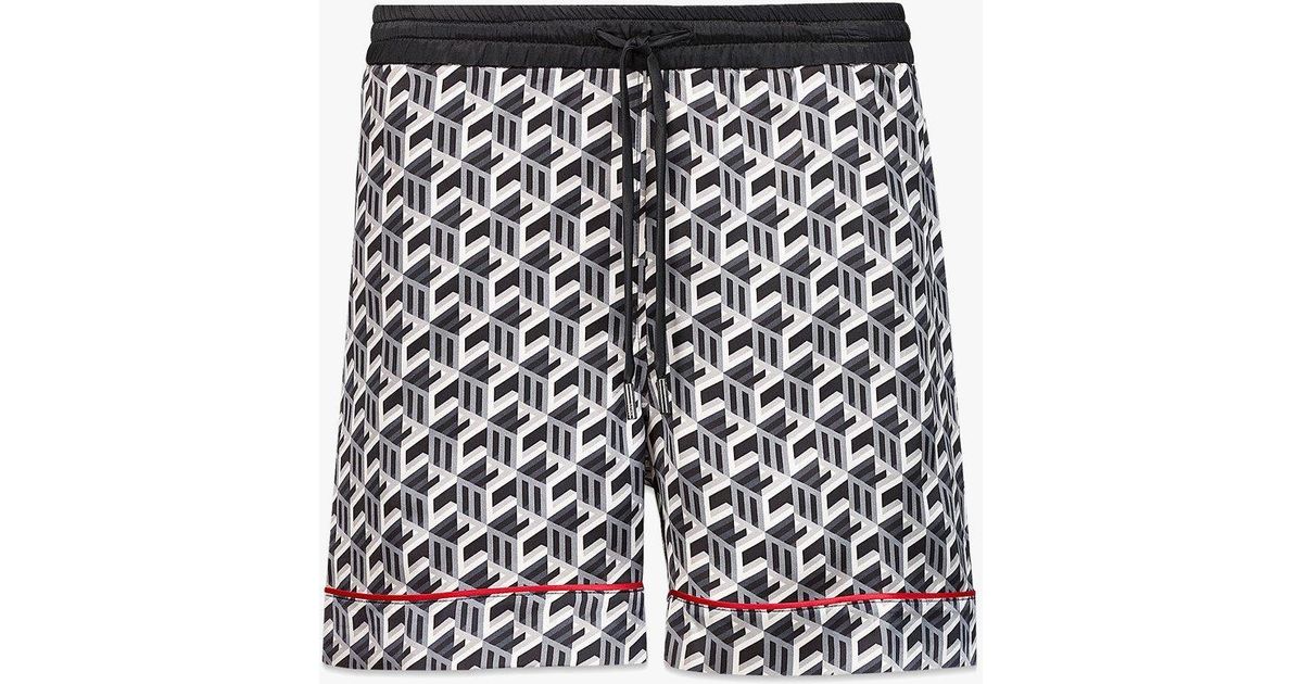 MCM Cubic Monogram Print Silk Satin 