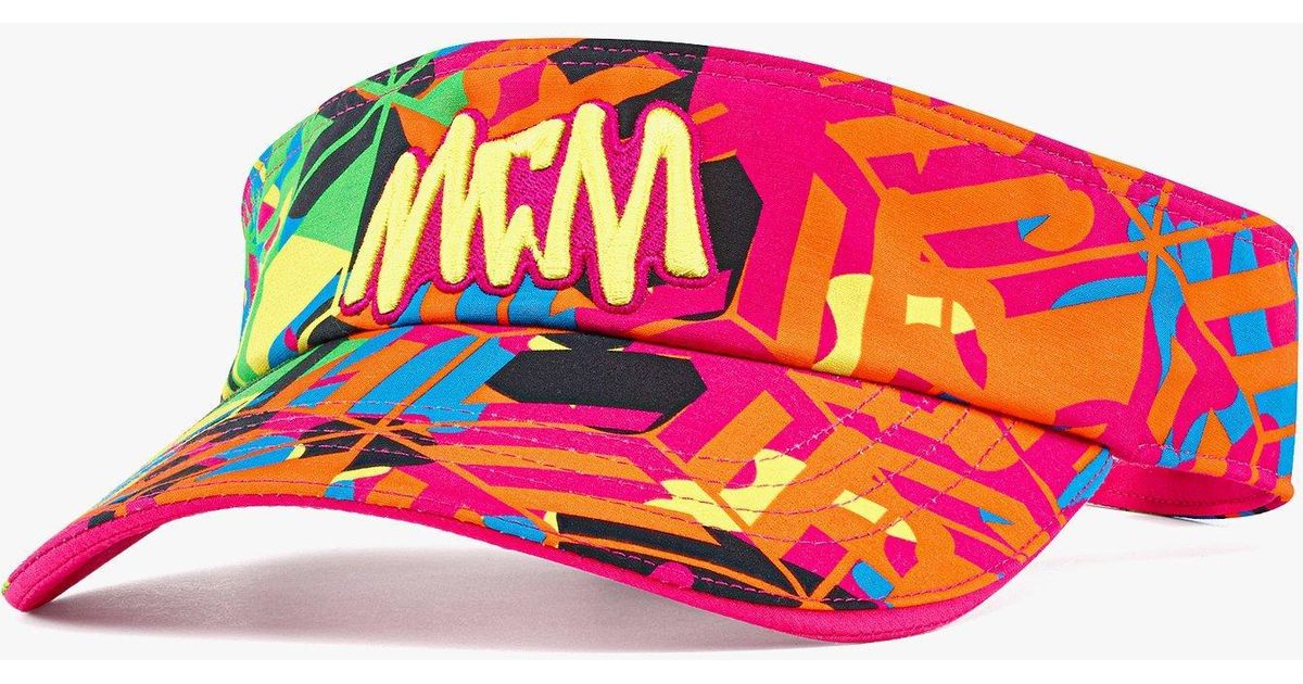 MCM Cubic Camouflage Print Sun Visor W/ Petite Scarf for Men Lyst