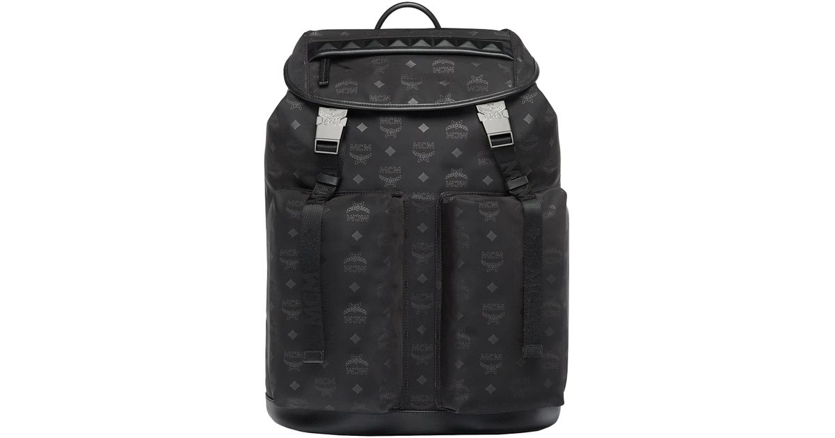 mcm backpack nylon black