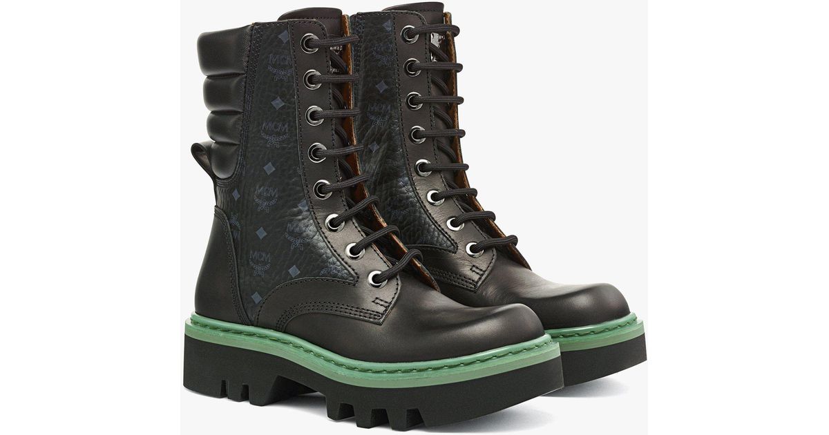MCM Otor Boots In Calf Leather in Black | Lyst