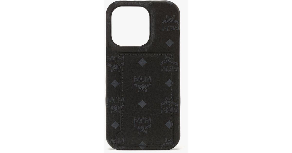 MCM Iphone 14 Pro Case W/ Card Slot In Visetos in Black for Men Lyst UK