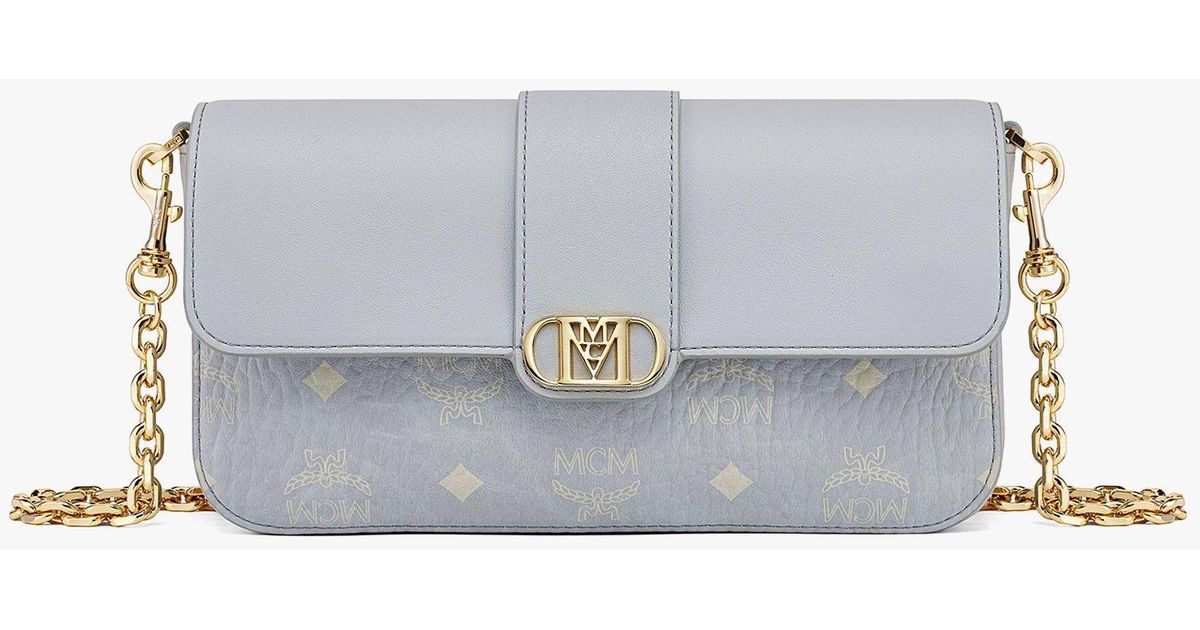 MCM Mode Travia Shoulder Bag In Visetos Leather Mix Lyst