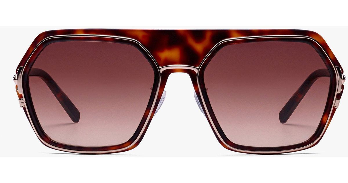 MCM Chic Pink Geometric Sunglasses Pale Pink Geek-Chic Acetate Oval Tinted Sunglasses with  main image 3