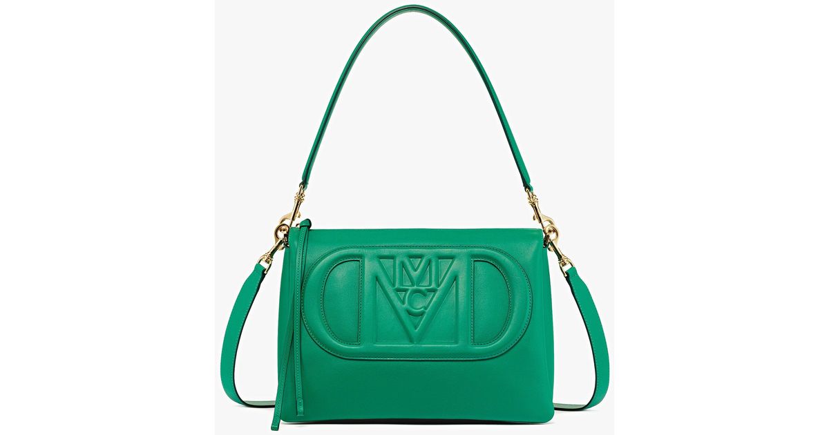 MCM Mode Travia Shoulder Bag In Spanish Calf Leather in Green Lyst