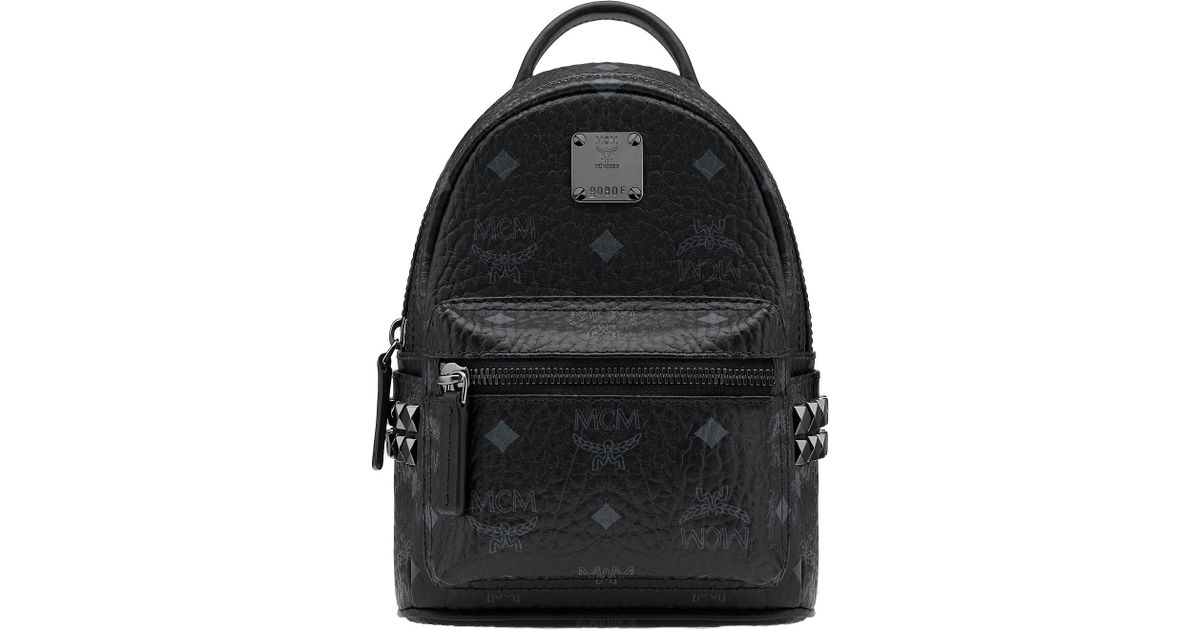 mcm stark side studs bebe boo backpack in visetos