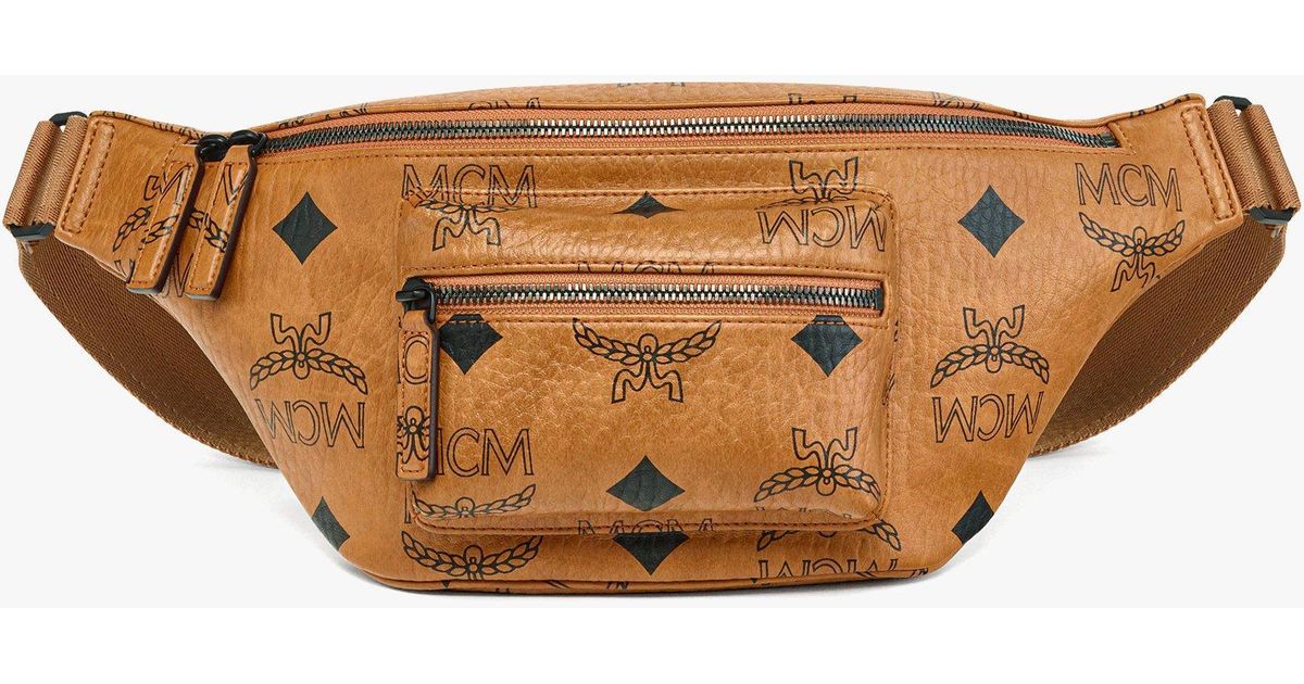 MCM Fursten Belt Bag In Maxi Visetos in Brown for Men Lyst