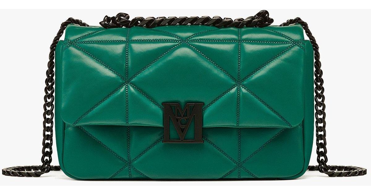 MCM Travia Shoulder Bag In Cloud Quilted Leather in Green Lyst