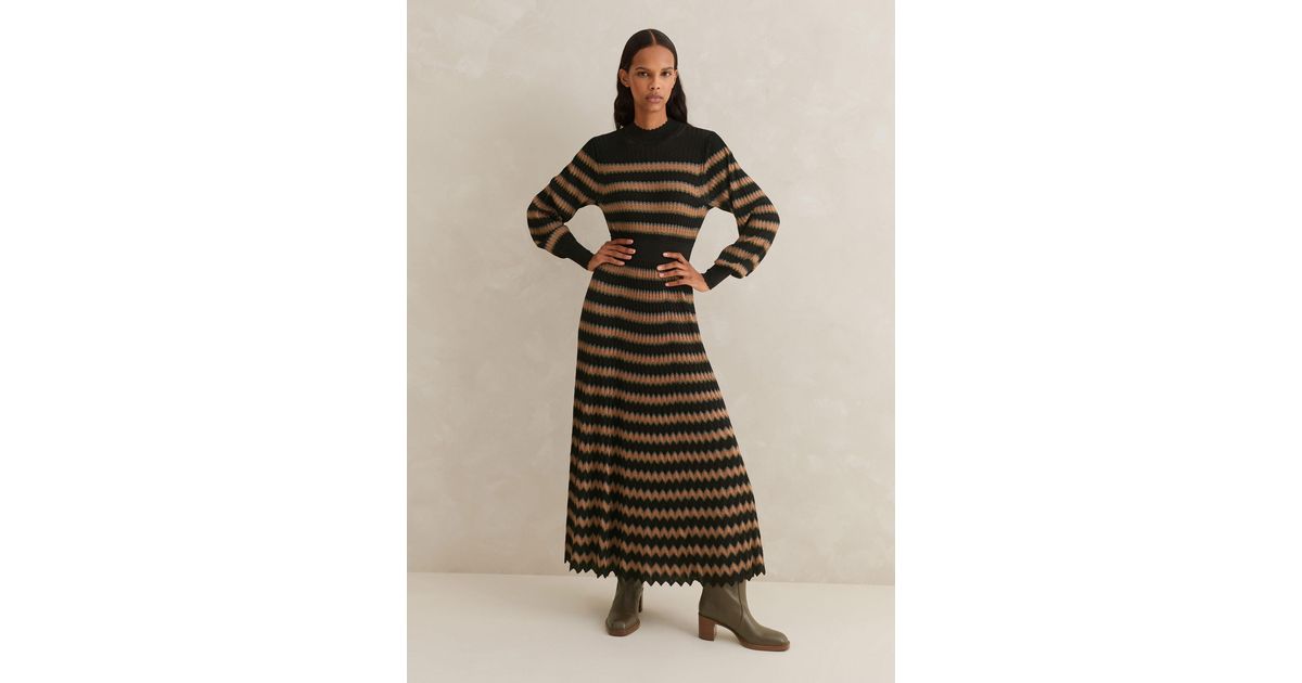 ME+EM Metallic Zig Zag Chevron Fit And Flare Maxi Dress in Natural | Lyst UK ME+EM Metallic Zig Zag Chevron Fit And Flare Maxi Dress in Natural | Lyst UK