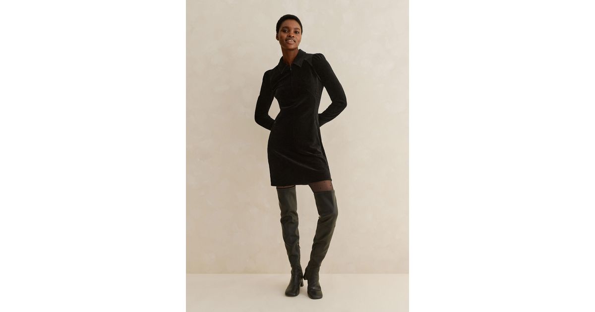 ME EM Cord Velour Mini Shift Dress in Natural Lyst UK