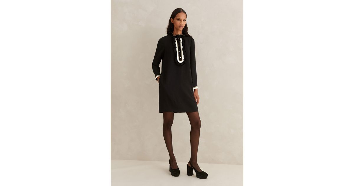 Helen Liquid Jersey Shift Dress - Black