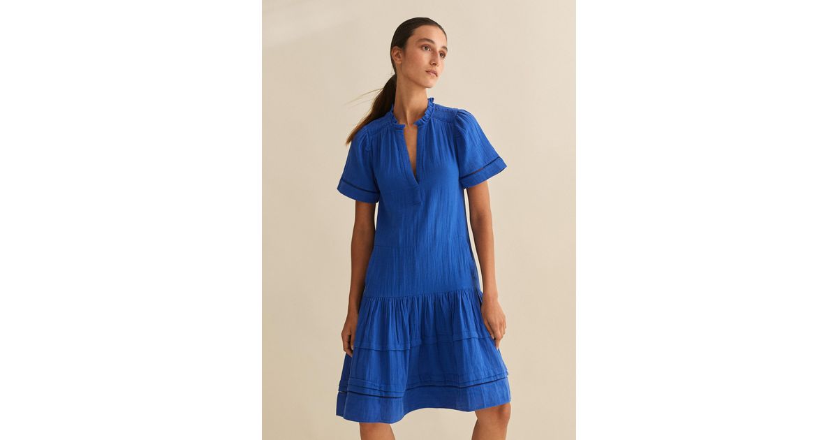 strapless open back dress Cheesecloth Swing Dress in Marigold main image 0