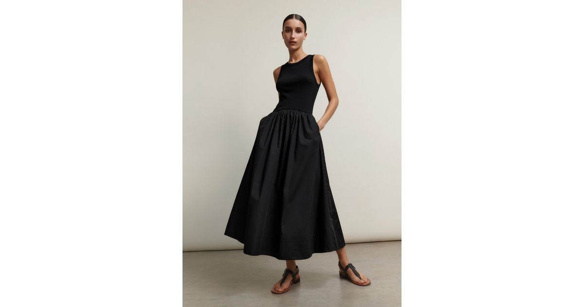 ME+EM Mixed Media Maxi Dress in Black | Lyst UK