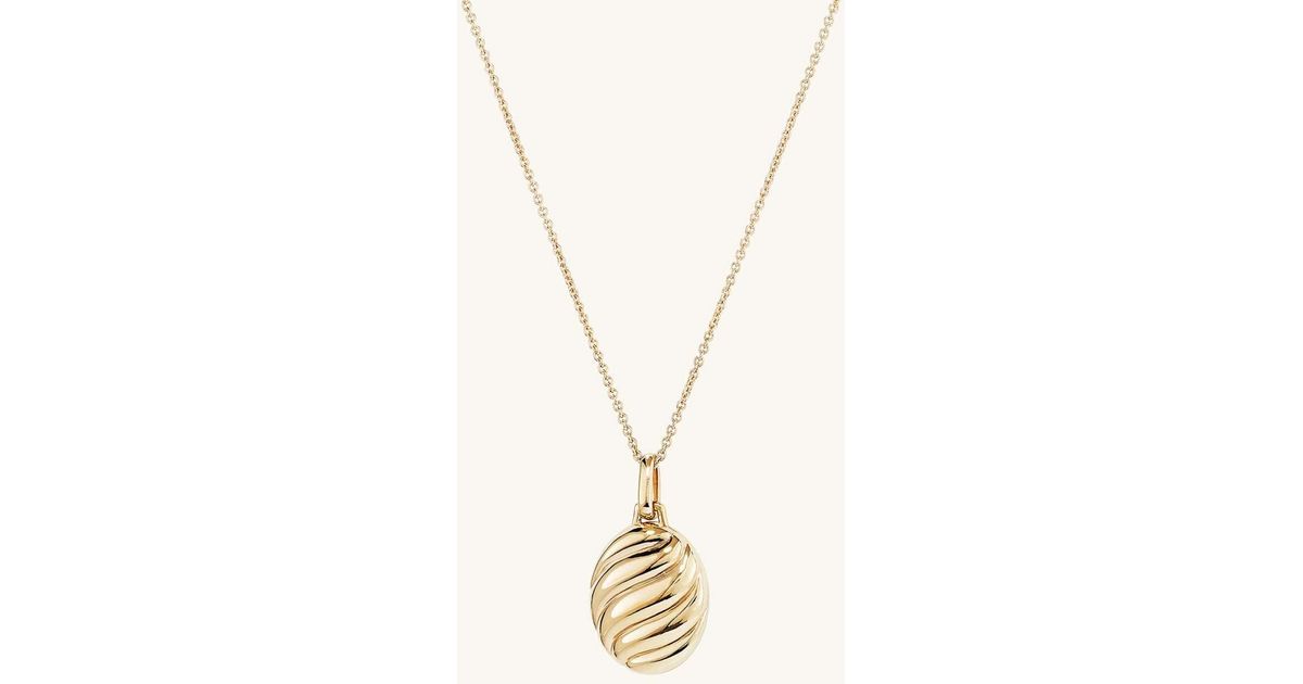 MEJURI Croissant Oval Locket Necklace Lyst