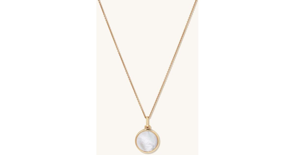 MEJURI Pearl Round Locket Necklace Lyst
