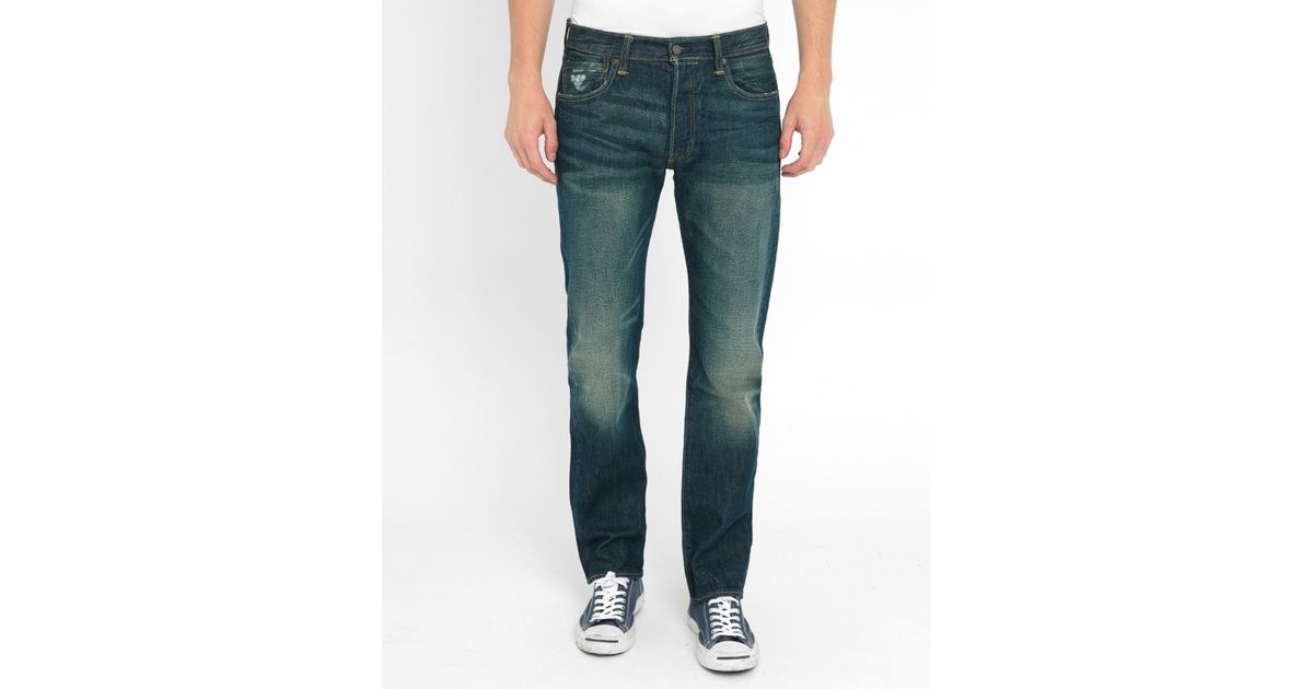 levi's 501 faded blue