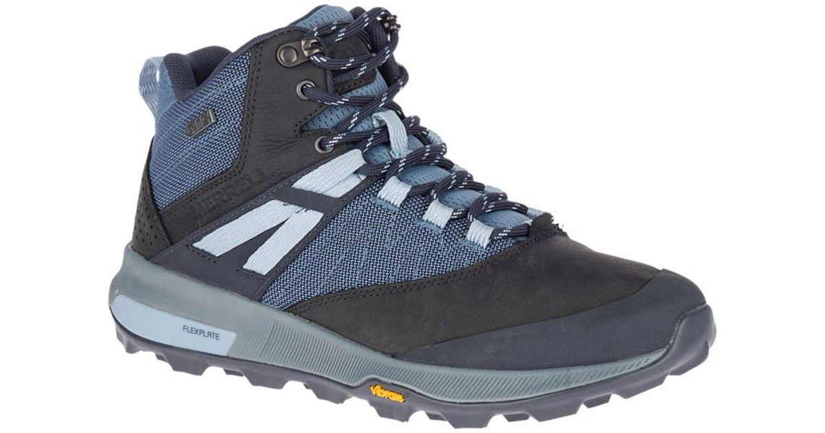 Merrell Leather Zion Mid Waterproof in Navy (Blue) - Save 1% - Lyst