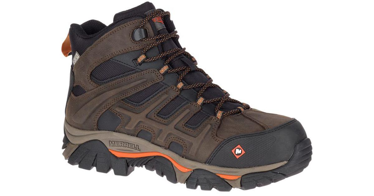 men's moab 2 peak mid waterproof comp toe work boot