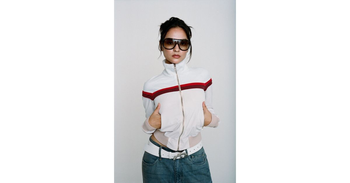Miaou Prada Track Suit Jacket in White | Lyst