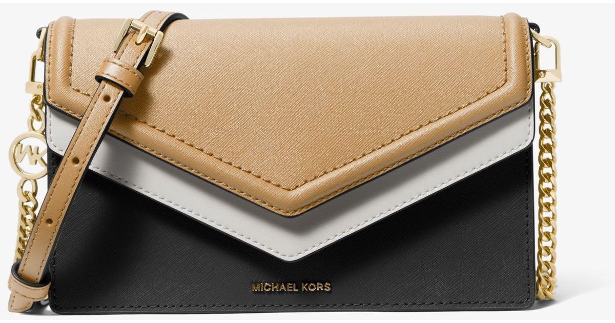 Michael Kors Jet Set Large Colorblock Saffiano Leather Envelope