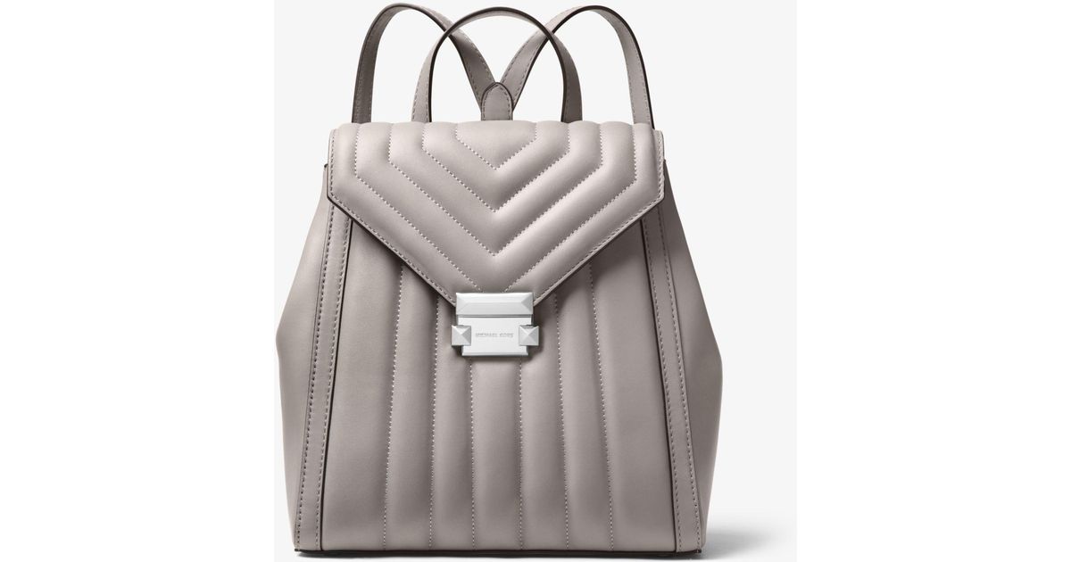 michael kors whitney quilted leather backpack