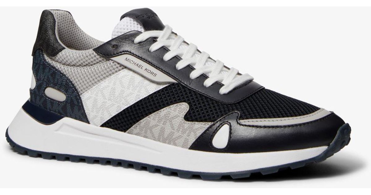 Michael Kors Miles Color-block Logo And Mesh Trainer in Michael Kors Miles Color-block Logo And Mesh Trainer in